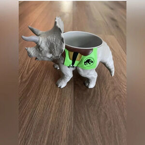 Jurassic World Park Live Tour Triceratops Hard Rubber Bowl Cup Mug Figure